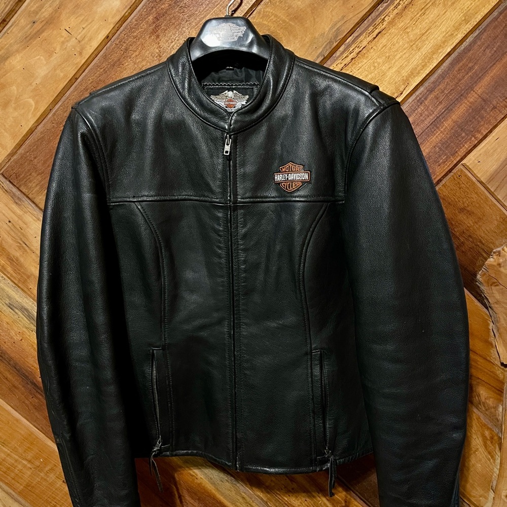 Harley-Davidson Black Leather Bomber Jacket